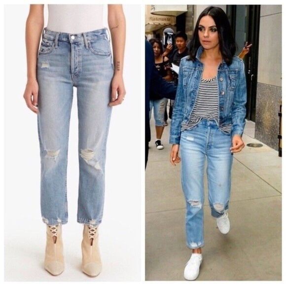 Mother Superior The Tomcat Distressed Straight Leg Jeans In The Confession 26 - Picture 1 of 14